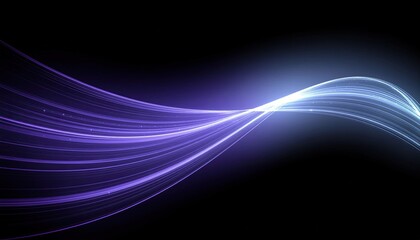 Wavy glowing lines over dark background
