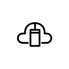 Cloud icon silhouette with battery inside vector illustration design concept energy symbol graphic art