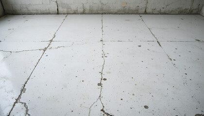 Distressed urban interior with cracked flooring creates a raw, edgy atmosphere perfect for grunge or industrial design projects, or a unique, desolate backdrop