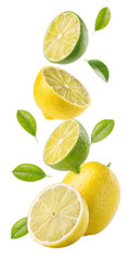 lemon slices isolated on white