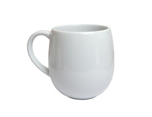 white ceramic cup isolated on white