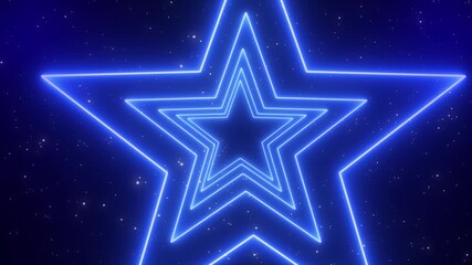 Vertical video neon star tunnel loop animation background Abstract digital background Tunnel with disco style stars, VJ Loop Glowing Disco Tunnel Neon Star Tunnel animation Futuristic star neon tunnel - Powered by Adobe