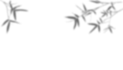 Naklejka premium Blurred shadow of gray bamboo branches and leaves. Natural decoration on isolated white background.