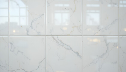 Elegant white marble tile background perfect for modern interiors and designs, adding a touch of luxury and sophistication to any project or creative work