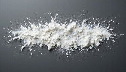 A burst of pure white flour creates stunning abstract patterns, perfect for baking concepts or creative food design projects and adding visual interest to any design