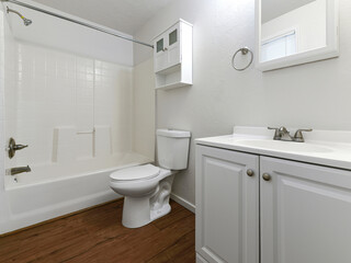 Modern residential bathroom interior