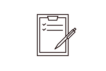 シンプルなカルテのアイコン