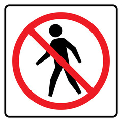 No pedestrian sign vector illustration