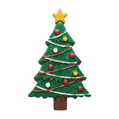 Traditional Christmas Tree with Red and Blue Baubles