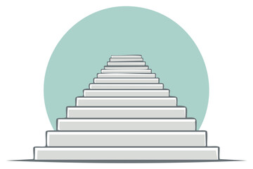 Fototapeta premium Stairway to success conceptual illustration of progress growth ambition and achievement