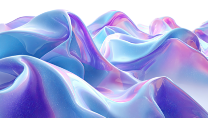 Ethereal flowing waves of iridescent light