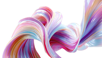 Colorful flowing abstract ribbons