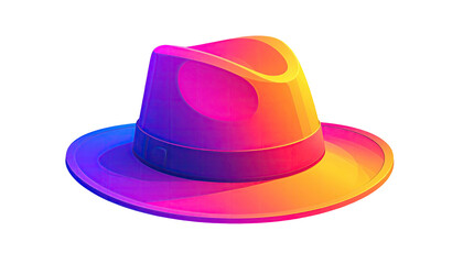 Colorful gradient fedora