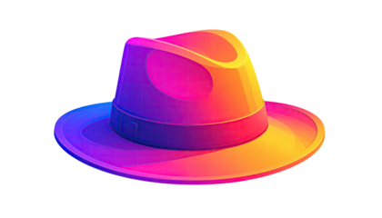Colorful gradient fedora