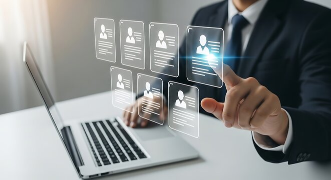 Digital recruitment process with virtual profiles