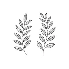 vector set of leaves
