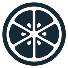 Obraz premium Circular Orange Slice Vector Illustration, Graphical Design Element, Icon