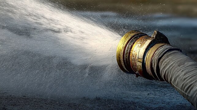 oligarchy. An out-of-control fire hose writhing wildly, spraying water in all directions. mobility guides, transit brochures, designed for transport & logistics marketing, used by interior designers.