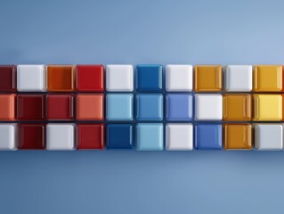 Vibrant mosaic tile background with a modern, colorful array perfect for creative projects, branding, or innovative designs that require a playful touch