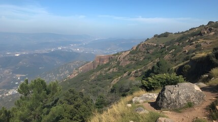 Naklejka premium Generative AI- view from the top