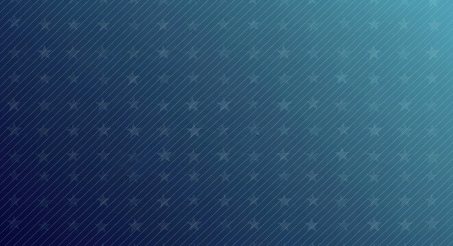 Patriotic theme, gradient blue tone, abstract background pattern featuring stars and cross lines.