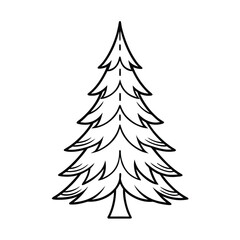 Green fir-tree vector illustration with snow, perfect for a winter holiday Christmas celebration pattern