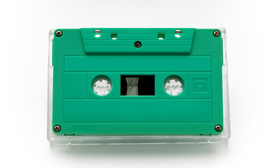 Vintage cassette tape isolated on white background