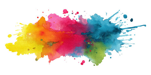 Abstract colorful watercolor brushstroke texture. vector hand drawn multi color watercolor background design.