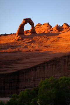 delicate arch at sunset