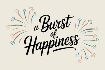 Colorful abstract card celebrating joy and positivity with artistic typography design. National Popcorn Day