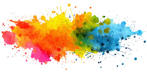 Abstract colorful watercolor brushstroke texture. vector hand drawn multi color watercolor background design.