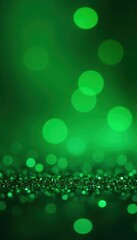 Emerald green glitter bokeh, festive sparkle backdrop, cosmic, dazzling, glitter