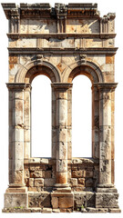 Arched stone window structure
