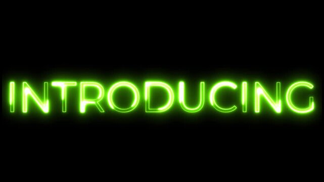 Introducing Text Neon Typography Animation