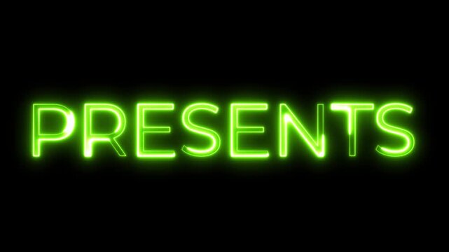 Presents By Film Credit Neon Typography Animation