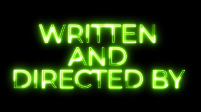 Written and Directed By Neon Typography Animation