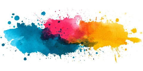 Abstract colorful watercolor brushstroke texture. vector hand drawn multi color watercolor background design.