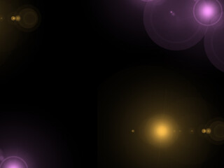 Black background with a purple and yellow circle in the middle