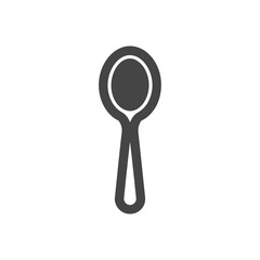 Spoon Icon on White Background Vector Art Illustration on white background.