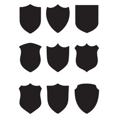 different shields shape vector
