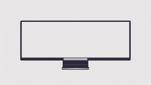 Sleek widescreen monitor mockup for showcasing your latest designs and presentations on a modern display, perfect for digital agencies and tech startups