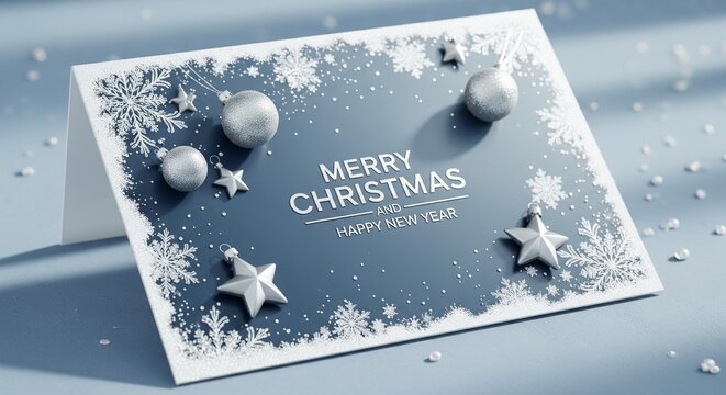 christmas and happy new year greeting cards