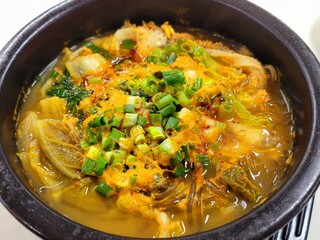 Korean food, haejangguk with beef intestines