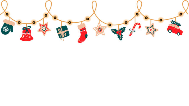 Png image of christmas garland holiday decoration festive celebration ornament season party merry xmas design art jpg image of on transparent background