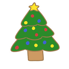 christmas tree isolated on white