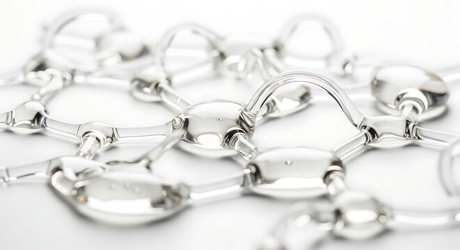 Abstract molecular structure on white background for science or medical concepts