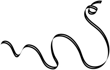 Ribbon line icon. Party decoration