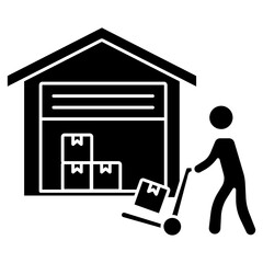 Warehouse icon, Warehouse Worker, Inventory Handler, Logistics Staff, Stock Coordinator