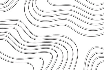 Abstract contour topographic pattern with smooth, raised lines. Minimalistic background design for project designs. Illustration with wavy lines on a transparent background PNG.