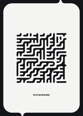 The Exit Was Never Inside &ndash; Minimalist White Poster